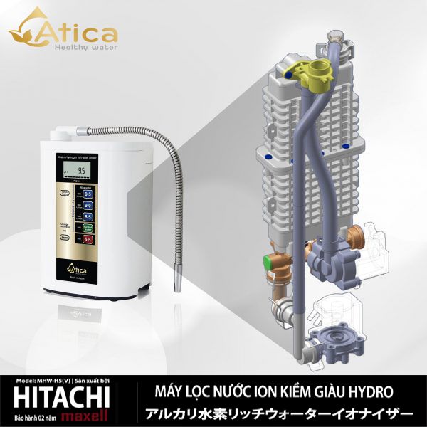  Máy lọc nước ion kiềm giàu hydro Atica MHW-H5(V) 