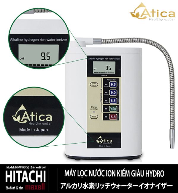  Máy lọc nước ion kiềm giàu hydro Atica MHW-H5(V) 