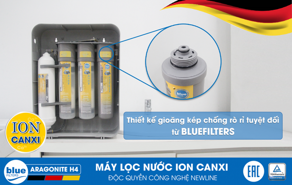  MÁY LỌC NƯỚC ION CANXI BLUEFILTERS ARAGONITE H4 - Made in Germany 