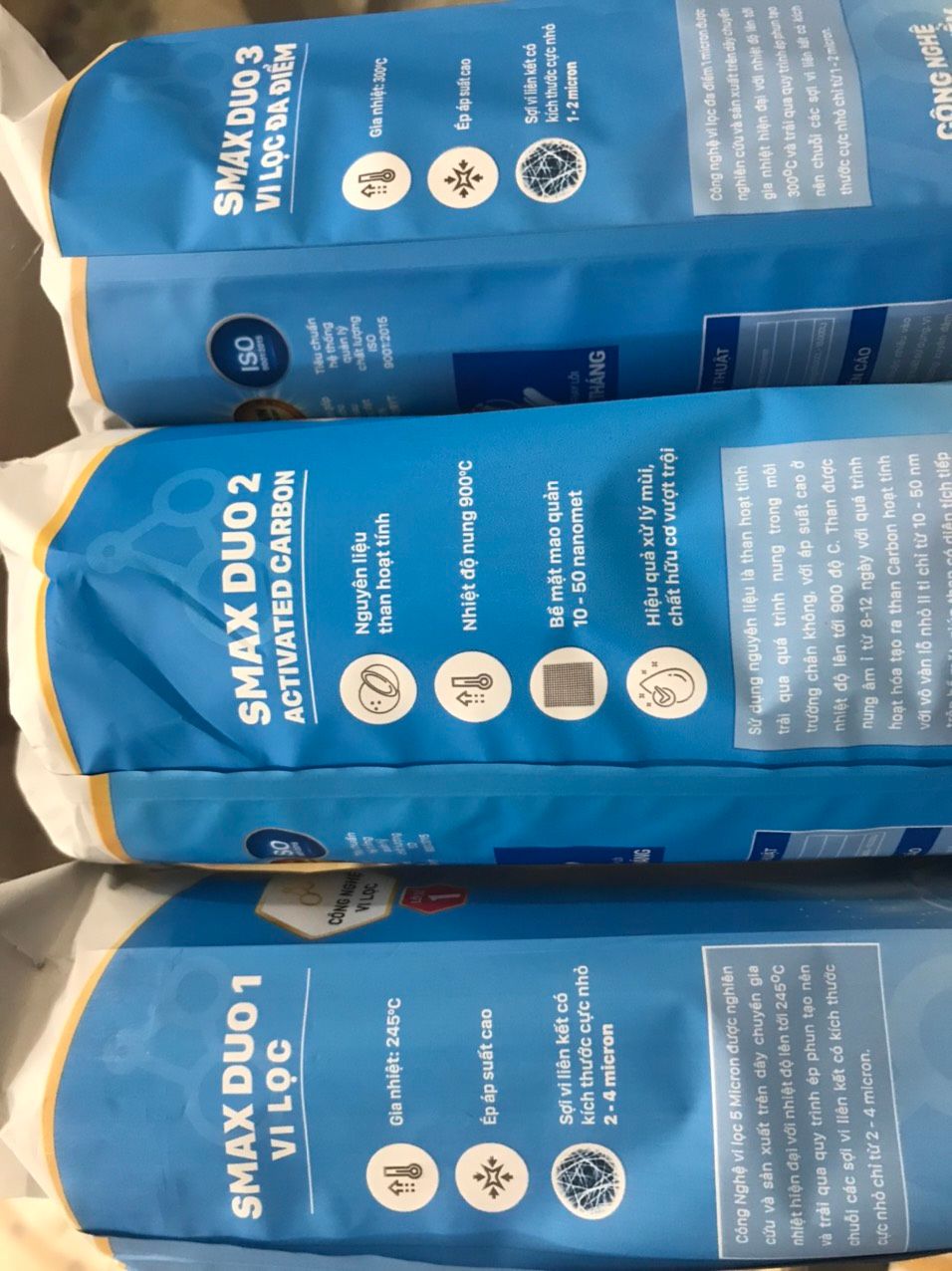  [CHÍNH HÃNG] Bộ 3 lõi  Smax Duo 123 Karofi - dùng thay thế cho máy tủ hoặc để gầm của Karofi Kangaroo và các hãng tương đương 