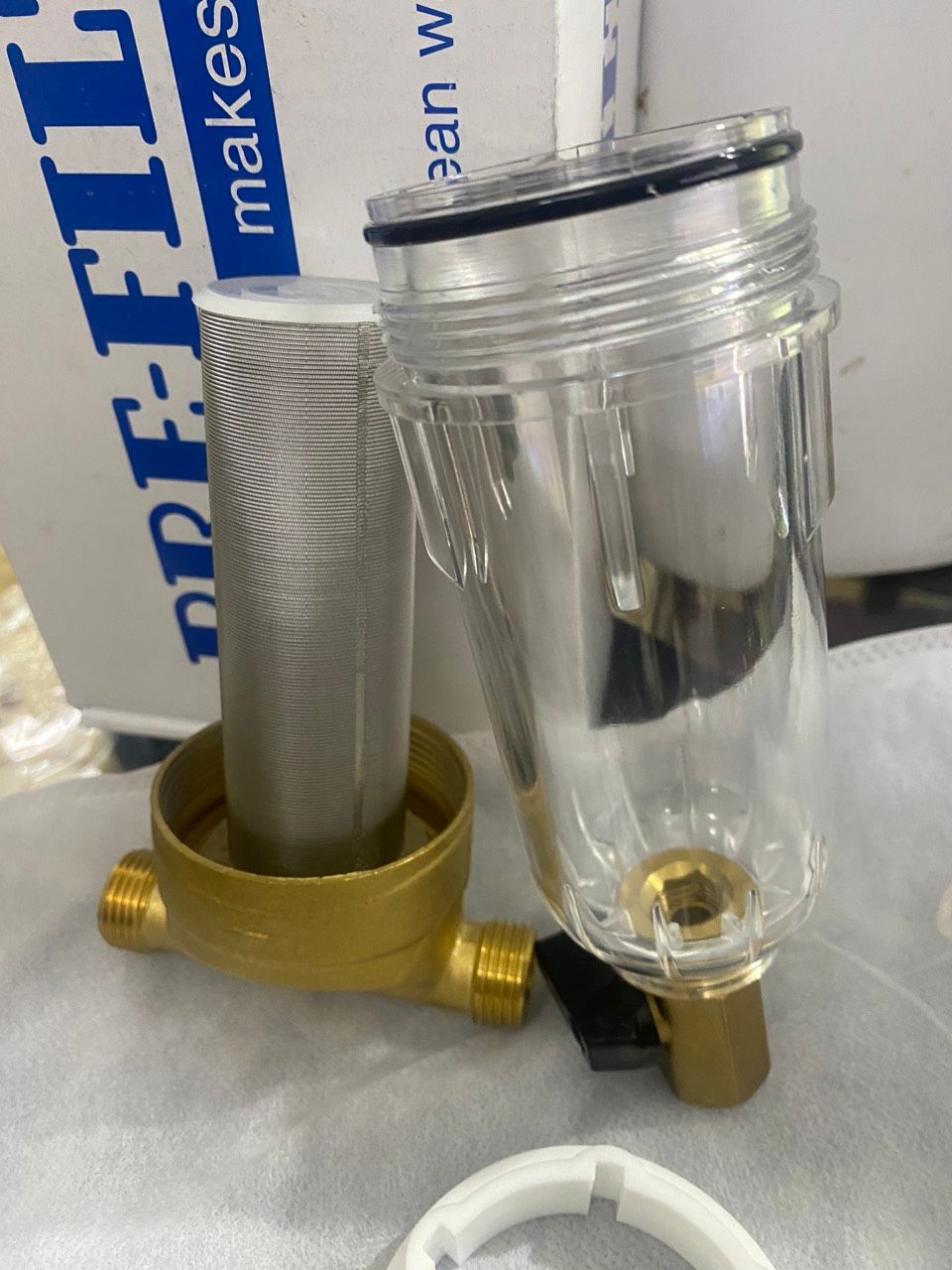  Bộ lọc nước thô đầu nguồn ren ngoài 21mm lọc cặn vẩn bùn đất xử lý nước dùng trong sinh hoạt gắn trưc tiếp đường ống 