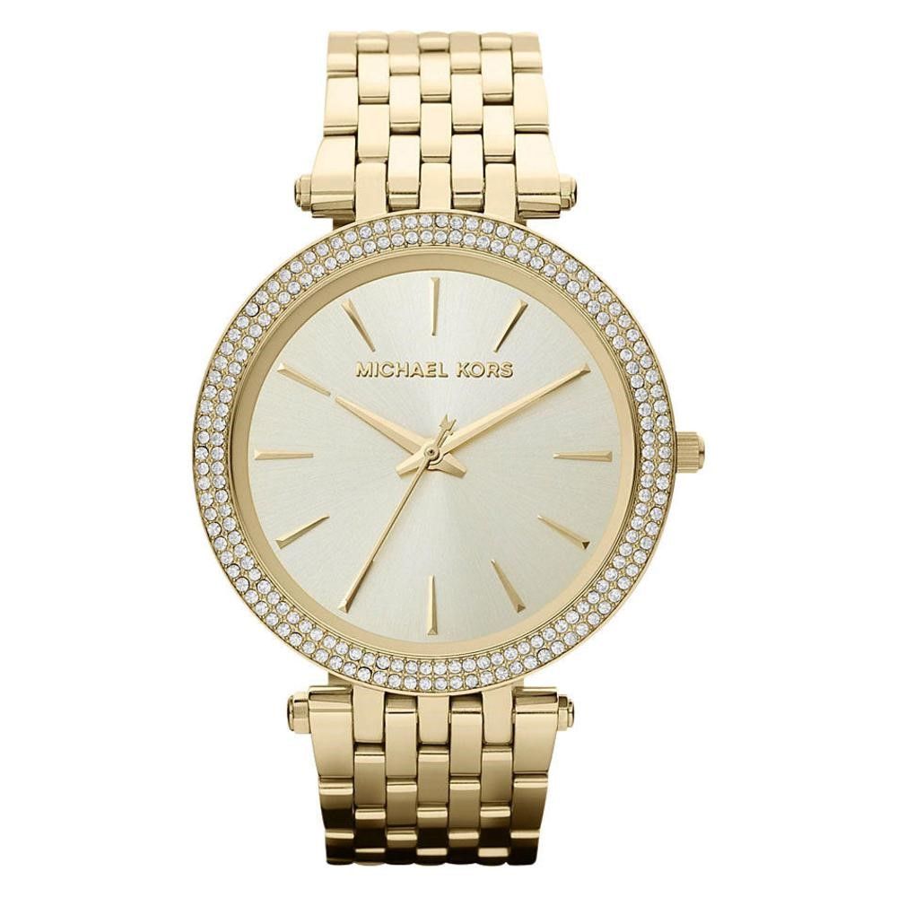 Michael Kors Darci Glitz Gold Dial Pave Bezel Ladies Watch-MK3191 – Modasil  House