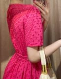  Đầm suông tay ngắn , 3 tầng - D744 