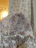  Blakely Dress - Đầm sát nách nền trắng in bông nâu  - D609 