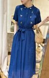  Nami Dress - Đầm Cổ Sen Thêu Tay E79 