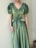  Helena Dress - Đầm Hoa Hồng Tay Phồng Q1013 