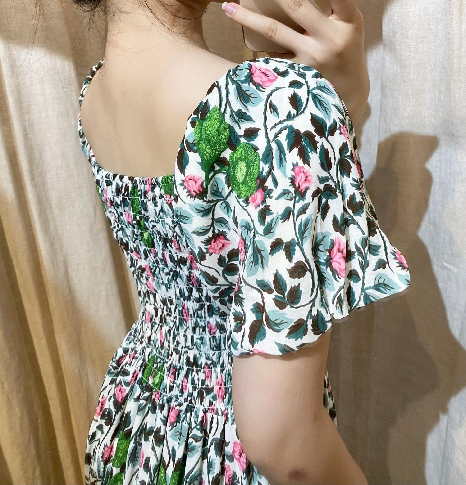  Đầm trễ vai tay ngắn - chun sau lưng - D638 