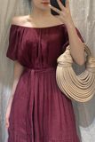  Macie Dress - Đầm trễ vai đỏ D60 