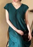  Dahlia Dress - Đầm Suông Cổ Tim dập li LA18 