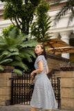  Stripe A line dress - Đầm chữ A kẻ sọc D219 