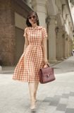  Melissa Dress - Đầm caro cổ lật D214 D215 