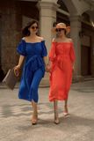  Naomi Dress - Đầm xô lụa trễ vai suông D229 D230 