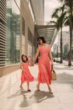  Đầm hoa hồng bé gái, cổ vuông (Elegant Rosie Dress) B22 