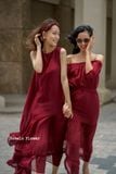  Macie Dress - Đầm trễ vai đỏ D60 