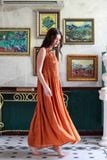  Calista Dress - Đầm xô lụa xếp ly ngực D743 