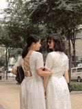  Kali Dress - Đầm linen hở lưng thắt dây D106 