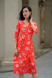  Alexandria Dress - Đầm đỏ hoa trắng D185 
