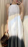  Feather Dress - Đầm Maxi Cổ Yếm Chuyển Màu D934 