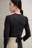  Lucille Shirt - Áo dập ly đen A27 