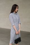  Ophelia Dress - Đầm sơ mi sọc dài tay D146 