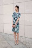  Lyla Dress - Đầm xanh hoa lá suông D166 