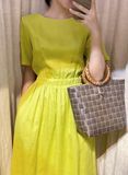  Melody Dress - Đầm Cổ Tròn Nhấn Eo - L93 