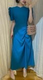  Megan Dress - Đầm công sở cổ V tay phồng - D750 