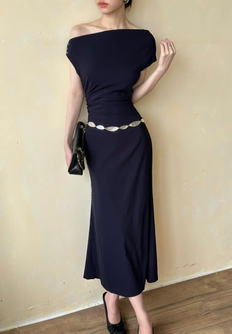  Zoey Dress - Đầm Lệch Vai Nhấn Eo D982 