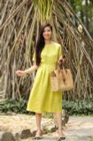  Melody Dress - Đầm Cổ Tròn Nhấn Eo - L93 