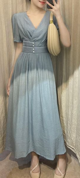  Lamie Dress - Đầm Cổ V Tay Ngắn E10 