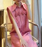  Tiffany Dress - Đầm hoa hồng khoét lưng 