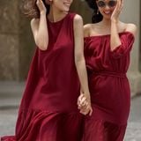  Đầm xô lụa sát nách 