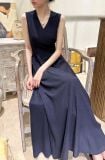  Ela Dress - Đầm Midi Cổ V Xếp Ly V09 