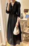  Sara Dress - Đầm tay lửng, thắt nơ ngực D004 D917 