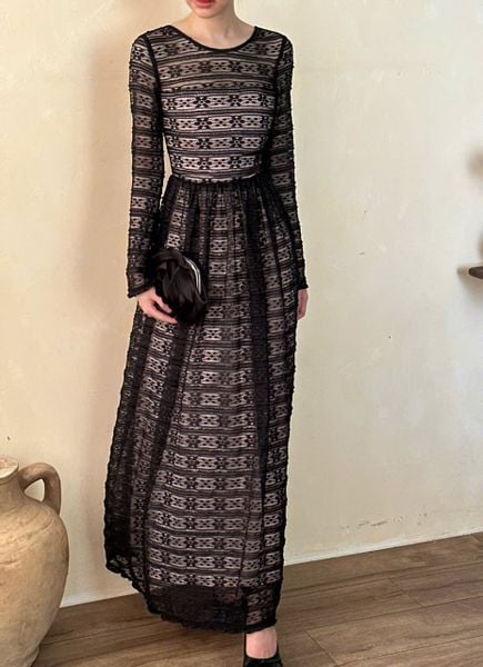  Laura Lace Dress - Đầm Corset Tay Dài Thiết Kế Q007 