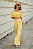  Celli Set Áo Croptop và Quần Ống Rộng S002 