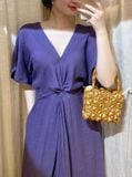  Viona Dress - Đầm Xoắn Eo Xô Lụa E104 
