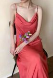  Rosalie Dress - Đầm Lụa 2 Dây Cổ Đổ LA45 