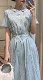  Nami Dress - Đầm Cổ Sen Thêu Tay E79 