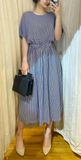  Freedom Dress - Đầm Kẻ Sọc Nhấn Eo D950 