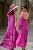  Emma Dress - Đầm xô lụa sát nách tím D53 