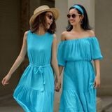  Đầm xô lụa sát nách 