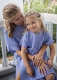  Coraline Dress - Đầm xanh suông thắt eo có tay (Bé) B02 