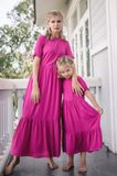  Lilah Dress - Đầm hồng có tay L31 (bé) B10 