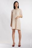  Kate Dress - Đầm ren hồng nude cổ tròn đính cườm D320 
