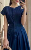  Michelle Dress - Đầm Tay Ngắn Một Hàng Nút L56 