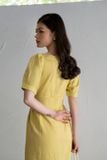  Katie Dress - Đầm linen cổ vuông, hàng cúc phía trước - D021 