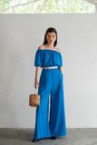  Phoebe Set - Set áo trễ vai croptop & quần ống rộng S24 