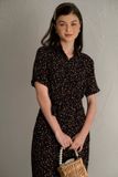  Lexie Dress - Đầm sơ mi đen hoa nhí có tay D159 