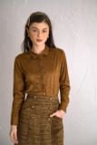  Chân váy tweed dài hai hàng cúc C35 C36 